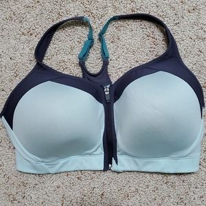 Champion zip front sports bra